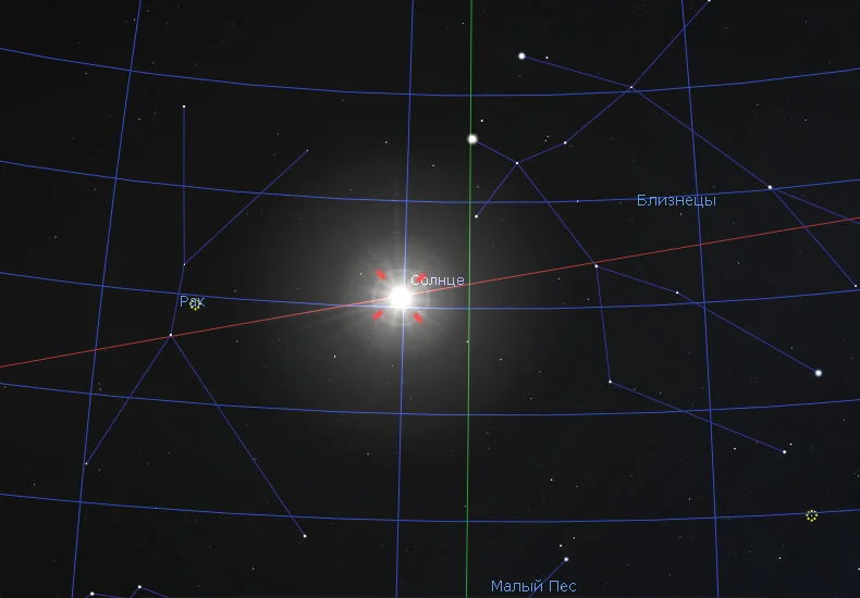 Солнце в 2017 году в летнее солнцестояние Солнце в 2017 году в летнее солнцестояние