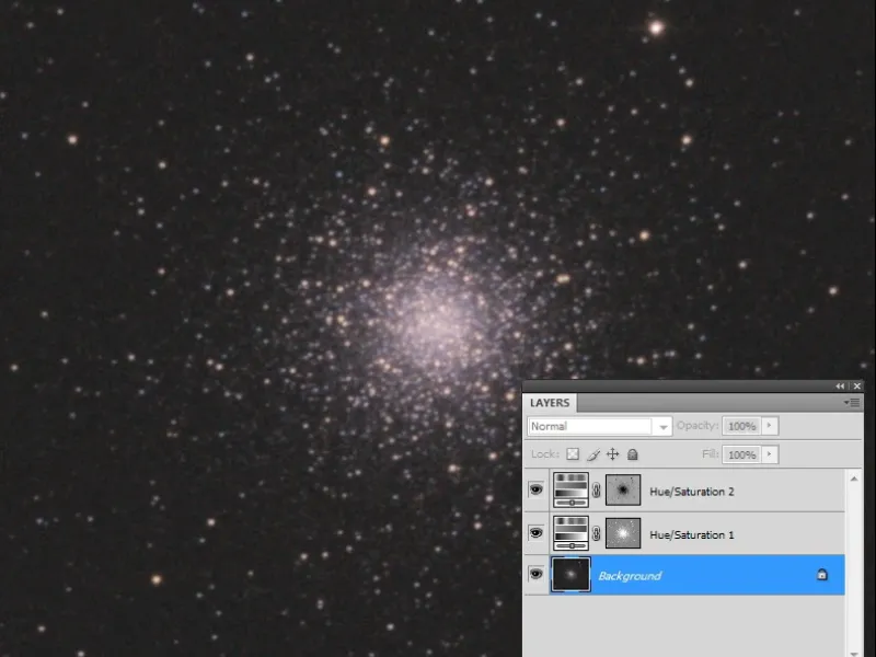 Обработка астрофото в фотошопе на примере M3 . Часть вторая