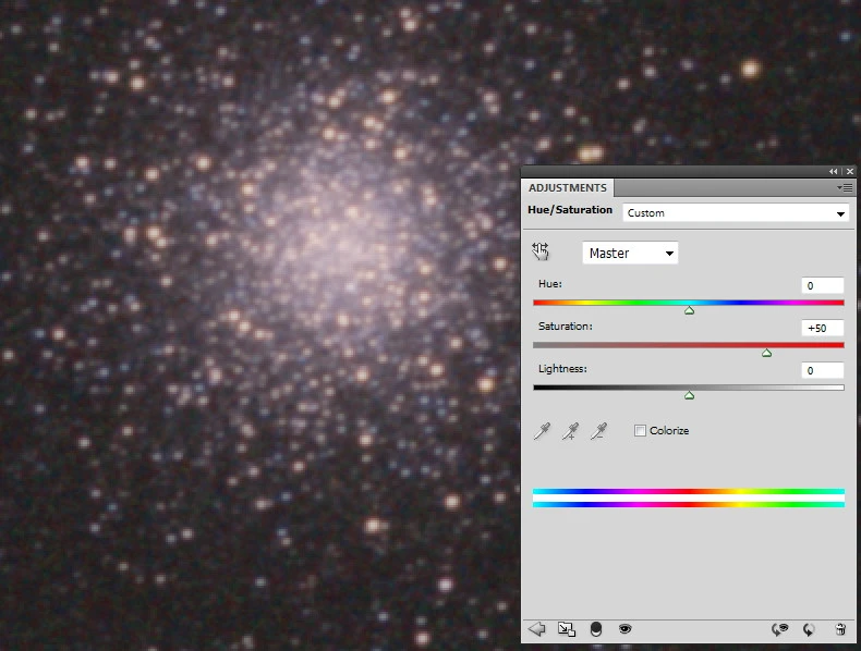 Насыщенность с помощью Hue/Saturation Насыщенность с помощью Hue/Saturation