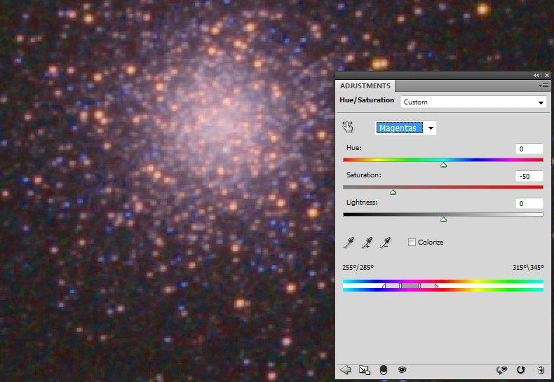 Уменьшение цветовой насыщенности Magenta Уменьшение цветовой насыщенности Magenta