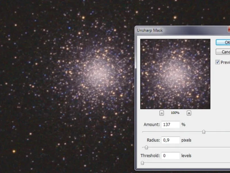 Обработка астрофото в фотошопе на примере M3 . Часть шестая
