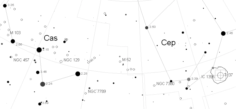 Пример 55-градусной карты Пример 55-градусной карты