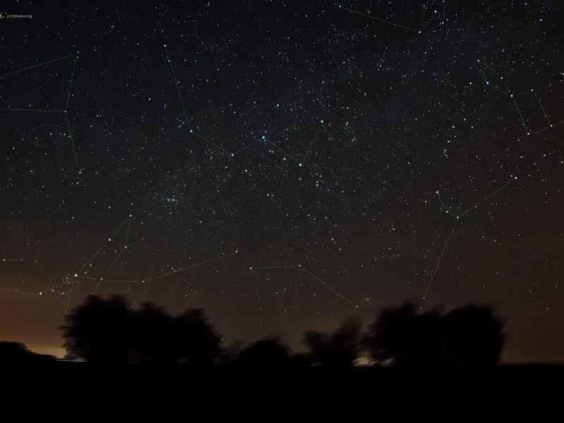 Кассиопея и её окрестности - звёздные поля