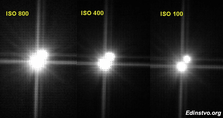 Мицар с разным ISO Мицар с разным ISO