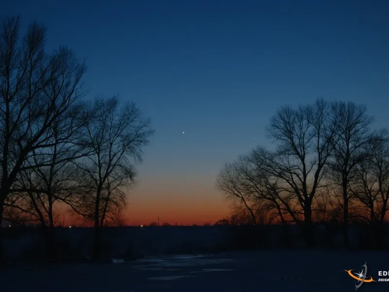 Венера и Меркурий 22 марта 2018 года